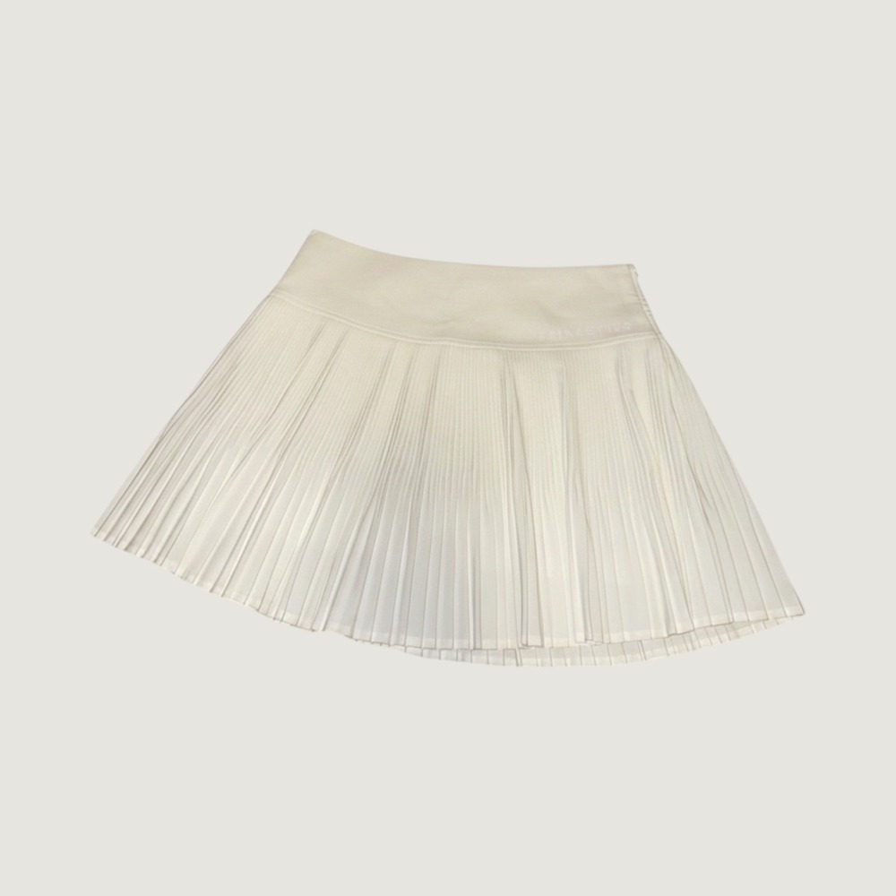 Zyia White Pleated Tennis Skort Preppy Athletic Golf Skirt Medium NWT